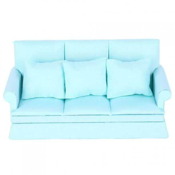 3Pcs 1/12 Wood Sofa Cushions Set Dollhouse Living Room Furniture Accessory D  OH
